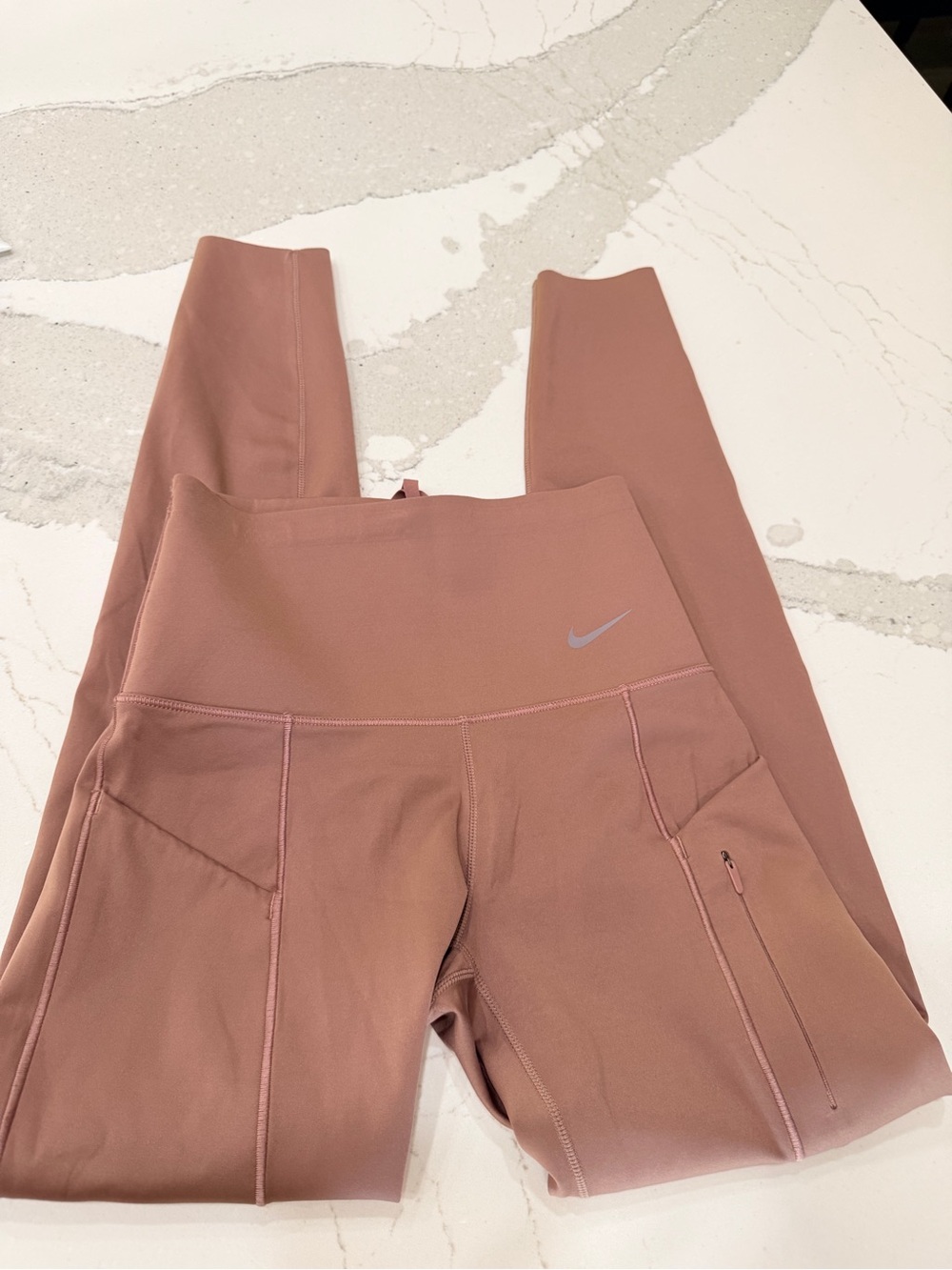 Nike Mauve High-Rise Pocket Leggings